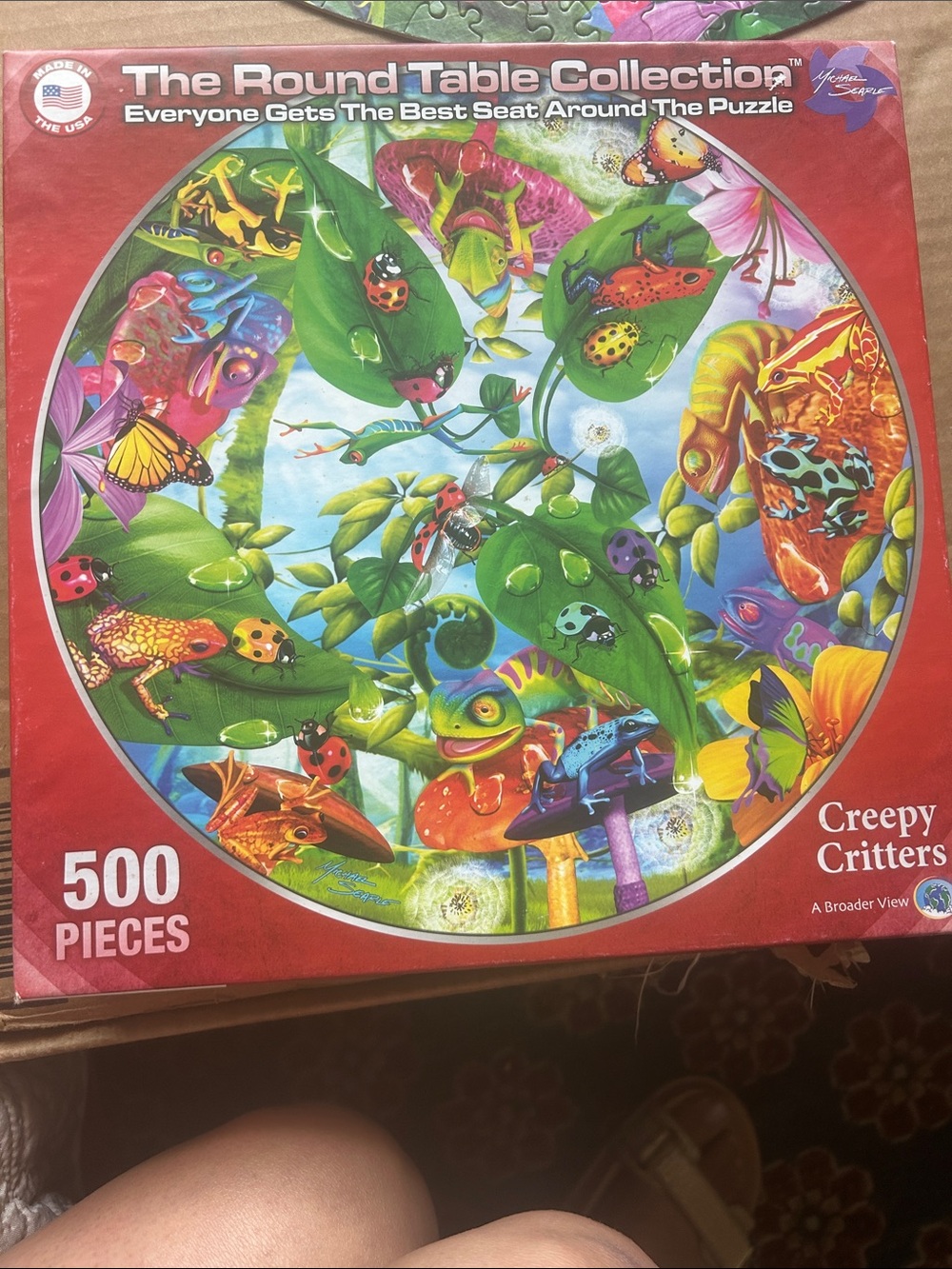 Creepy Critters 500-Piece Jigsaw Puzzle - Red